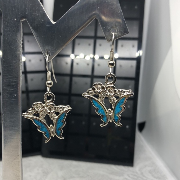 Signed mark 87 southwestern boho style statement earrings dangle drop - Picture 1 of 6